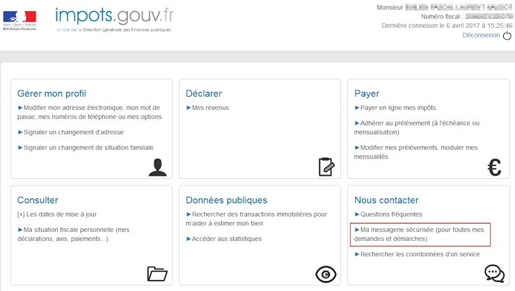 impots.gouv.fr mon compte contact