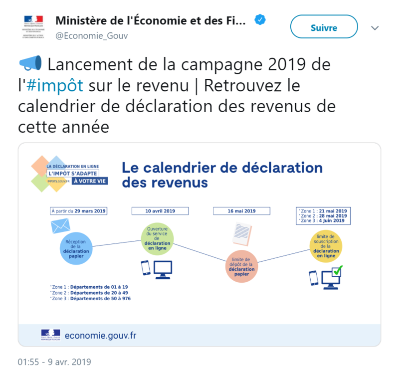 Le calendrier de la déclaration des revenus Le calendrier de la déclaration des revenus